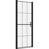  Vrata za tuš od kaljenog stakla 81 x 195 cm crna | shoptok.hr