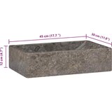  Umivaonik 45 x 30 x 12 cm mramorni visoki sjaj sivi | shoptok.hr