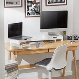 SoBuy organizator za pisalno mizo s stojalom za monitor v beli barvi v skandinavskem slogu, (20815120) | Shoptok.si