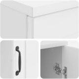  Stol Bijela visokog sjaja 142,5 x 50 x 75 cm Konstruirano drvo | shoptok.hr