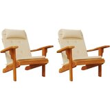 vidaXL Blazine za stole Adirondack 2 kosa bež oxford tkanina | Shoptok.si