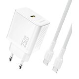 Dudao A27CEU PD 25W GAN POLNILEC Z USB-C KABLOM ZA IPHONE 12 13, (5000262114) Cene