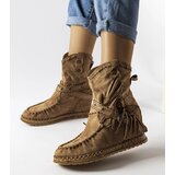 Gemre Dark brown wedge ankle boots Teodata | Shoptok.si