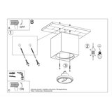 Nice Lamps bela stropna svetilka 14x14 cm duozone – | Shoptok.si