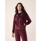Sinsay Baršunasta hoodie majica s bižuternom aplikacijom | shoptok.hr