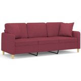  Trosjed s ukrasnim jastucima boja vina 180 cm od tkanine | shoptok.hr