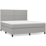 Maison Chic Box spring postelja - Vzmetna postelja z vzmetnico svetlo siva 180x200 cm blago SL19309, (21893493) | Shoptok.si