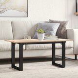 vidaXL Klubska mizica O okvir 90x40x45 cm trdna borovina lito železo Cene
