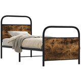 vidaXL Okvir kreveta bez madraca dimljena boja hrasta 75x190 cm drveni | shoptok.hr