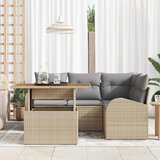  Sjedeća garnitura za vrt 5 kom. bež i svjetlosiva | shoptok.hr