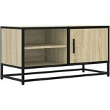 Maison Chic TV omarica - TV stojalo - Televizijska omarica sonoma hrast 80x34,5x40 cm inženirski les in kovina, (21702195) | Shoptok.si