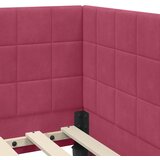  Kutni okvir kreveta Vinska crvena 80 cm x 200 cm Baršun | shoptok.hr