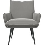  Fotelja Svjetlosiva Baršun - Svjetlosiva | shoptok.hr