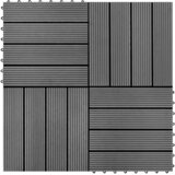  Pločice za decking 22 pcs Siva 30 x 30 cm Drvoplastična smjesa | shoptok.hr