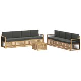  Setovi sofa s jastukom 9 pcs Bijela i antracit Poliester | shoptok.hr