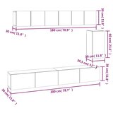  6-dijelni set TV ormarića siva boja betona drveni | shoptok.hr