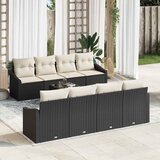  Set sofe s jastukom s jastukom 9 pcs Crna i Krema poliratan | shoptok.hr