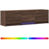 vidaXL TV omarica z LED osvetlitvijo Rjavi hrast 140 x 34 x 40 cm, (5000210610) | Shoptok.si