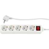 REV Socket line 5-fold 3,0 m with switch white u