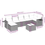  8-dijelni set vrtnih sofa s jastucima bež od poliratana | shoptok.hr
