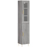 Maison Chic Visoka omara - Komoda - Predalnik siva sonoma 34,5x34x180 cm inženirski les, (21719367) Cene