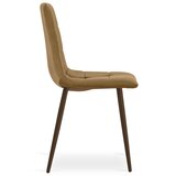 KARA stolica - baršunasto smeđa / noge boje oraha x 4 | shoptok.hr