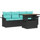  Sjedeća garnitura za vrt 5 kom. Crna Poli ratan 251 x 62 x 69 cm | shoptok.hr