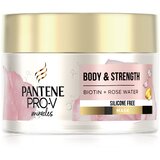Pantene Body & Strength Rose Water maska za kosu za nježnu i normalnu kosu 160 ml | shoptok.hr