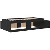  Krevet s ladicama s pohranom Crni hrast 234 x 103 x 53.5 cm | shoptok.hr