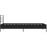 vidaXL Okvir kreveta crni 90 x 200 cm konstruirano drvo i metal | shoptok.hr