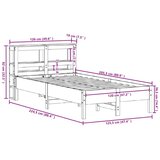 vidaXL Okvir kreveta bez madraca bijeli 120 x 200 cm masivna borovina | shoptok.hr