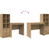 vidaXL Stol s pohranom Umjetni hrast Konstruirano drvo | shoptok.hr