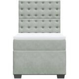 Box spring krevet s madracem svjetlosivi 90x190 cm baršunasti | shoptok.hr