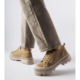 Big Star Beige leather sneakers | Shoptok.si