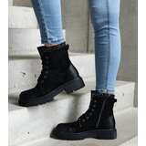 Gemre Black ankle boots with shiny inserts Prairie | shoptok.hr