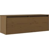 Furnova Stenska omarica medeno rjava 100x30x35 cm trdna borovina, (21949947) | Shoptok.si