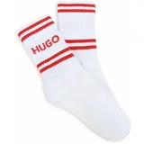 Hugo Otroške nogavice 2-pack bela barva