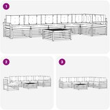  Set vanjskih sofa 7 kom. Prirodna i krem | shoptok.hr