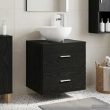  Umivaonik s montiranjem na zid Crni hrast 49,5 x 35 x 63 cm | shoptok.hr