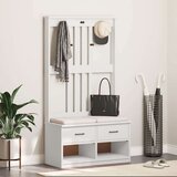 vidaXL Drvo za dvoranu SANDENS bijelo 87x40x159,5 cm puno drvo bor | shoptok.hr