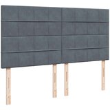 vidaXL Otomanski posteljni okvir z vzmetnicami siv 200x200cm žamet | Shoptok.si