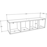 MID.YOU STENSKI REGAL 115/30/30 cm antracit | Shoptok.si