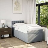  Krevet s oprugama i madracem svjetlosivi 100x200 cm od tkanine | shoptok.hr