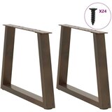  Noge za klubsko mizico v obliki črke V 2 kosa naravno jeklo 70 x (42-43,3) cm jeklo, (22123537) | Shoptok.si