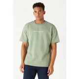 AC&Co / Altınyıldız Classics Men's Stone Green Boxy Fit Crew Neck Short Sleeve Sweatshirt. Cene