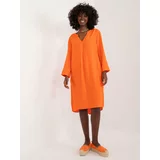 Fashion Hunters Orange plain summer dress SUBLEVEL