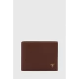 Guess Usnjena denarnica moški, rjava barva