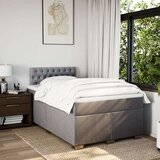 vidaXL Krevet s oprugama i madracem smeđesivi 120 x 190 cm od tkanine | shoptok.hr