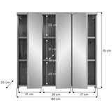 MID.YOU Omara Z Ogledalom Grado, Barva Hrasta | Shoptok.si