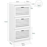SoBuy omara za čevlje na hodniku v beli barvi v kmečkem slogu, (20814889) | Shoptok.si